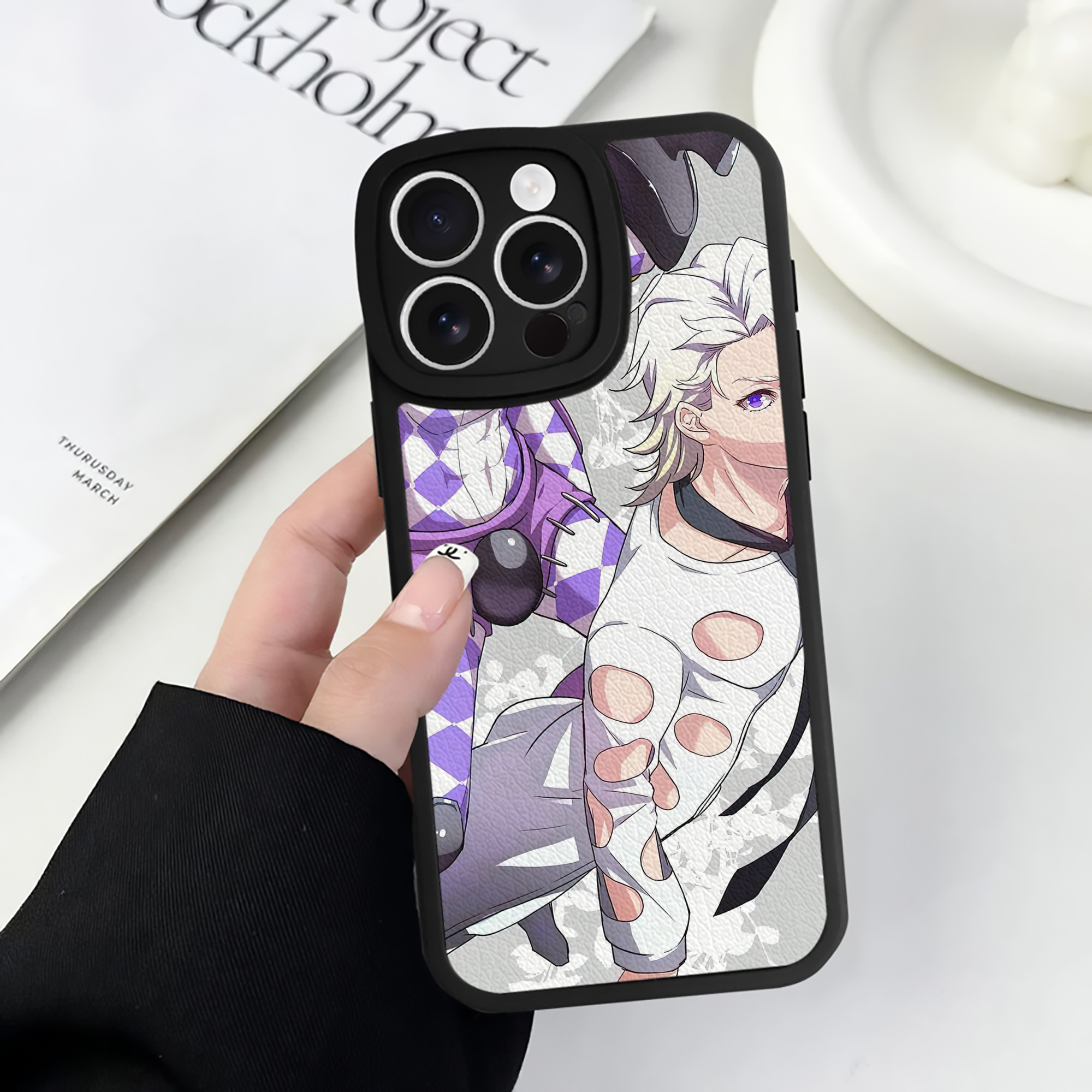 （画像用） ジョジョの奇妙な冒険 JoJo's Bizarre Adventure 【iPhone 16シリーズ対応】シリコンスマホケース（レザー調） 材質：シリコン